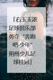 右玉玉浓足球俱乐部勇夺“奔跑吧·少年”朔州少儿足球桂冠