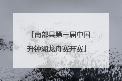 南部县第三届中国升钟湖龙舟赛开赛