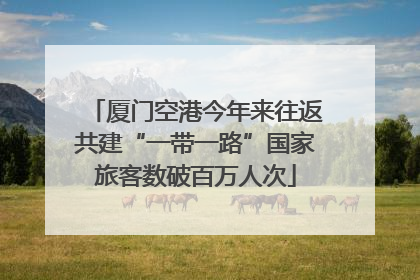 厦门空港今年来往返共建“一带一路”国家旅客数破百万人次