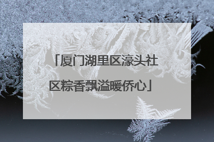 厦门湖里区濠头社区粽香飘溢暖侨心