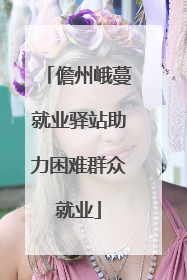 儋州峨蔓就业驿站助力困难群众就业