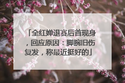 全红婵退赛后首现身，回应原因：脚腕旧伤复发，称最近挺好的
