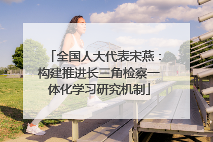 全国人大代表宋燕：构建推进长三角检察一体化学习研究机制