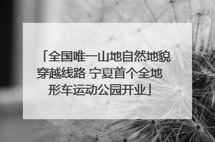 全国唯一山地自然地貌穿越线路 宁夏首个全地形车运动公园开业