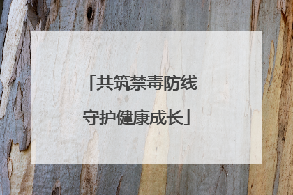 共筑禁毒防线 守护健康成长