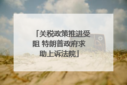 关税政策推进受阻 特朗普政府求助上诉法院