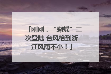 刚刚，“蝴蝶”二次登陆 台风给到浙江风雨不小！