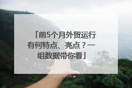 前5个月外贸运行有何特点、亮点？一组数据带你看