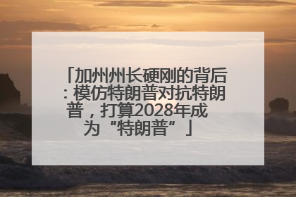 加州州长硬刚的背后：模仿特朗普对抗特朗普，打算2028年成为“特朗普”