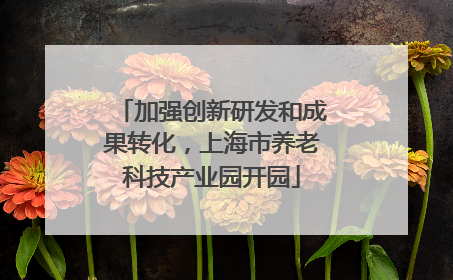 加强创新研发和成果转化，上海市养老科技产业园开园