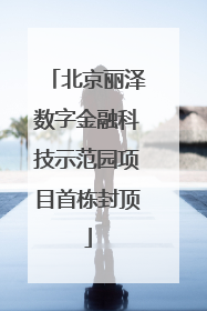 北京丽泽数字金融科技示范园项目首栋封顶