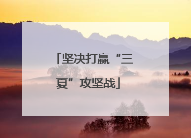 坚决打赢“三夏”攻坚战