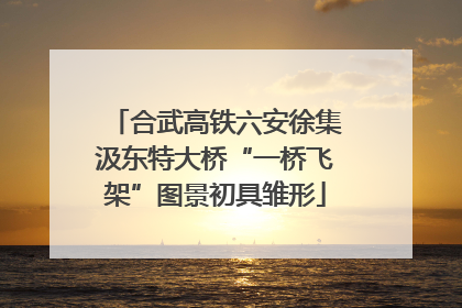合武高铁六安徐集汲东特大桥“一桥飞架”图景初具雏形