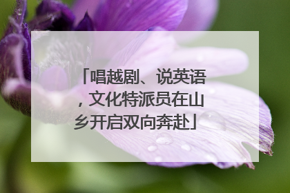唱越剧、说英语，文化特派员在山乡开启双向奔赴