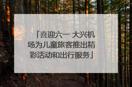 喜迎六一 大兴机场为儿童旅客推出精彩活动和出行服务