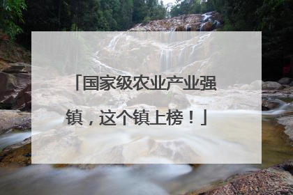 国家级农业产业强镇，这个镇上榜！