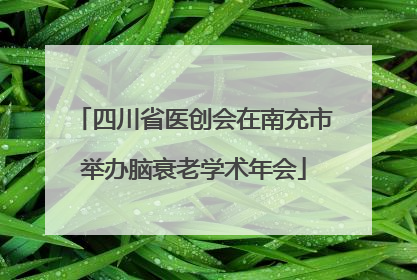 四川省医创会在南充市举办脑衰老学术年会