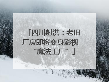 四川射洪：老旧厂房即将变身影视“魔法工厂”