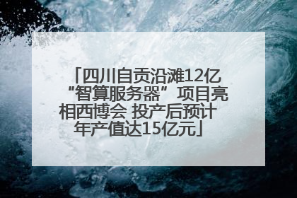 四川自贡沿滩12亿“智算服务器”项目亮相西博会 投产后预计年产值达15亿元