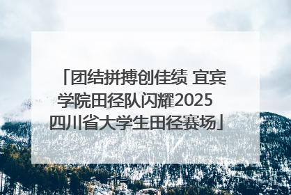 团结拼搏创佳绩 宜宾学院田径队闪耀2025四川省大学生田径赛场