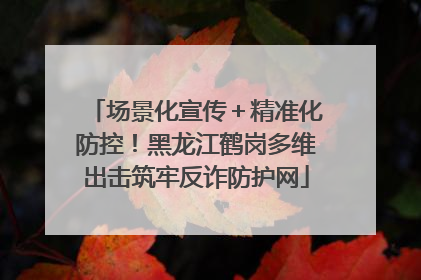 场景化宣传＋精准化防控！黑龙江鹤岗多维出击筑牢反诈防护网