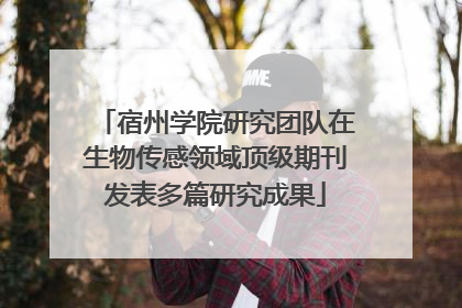 宿州学院研究团队在生物传感领域顶级期刊发表多篇研究成果