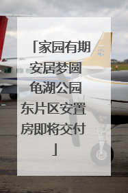 家园有期 安居梦圆 龟湖公园东片区安置房即将交付