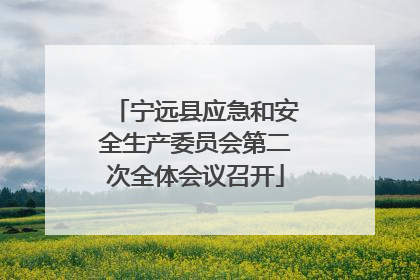 宁远县应急和安全生产委员会第二次全体会议召开