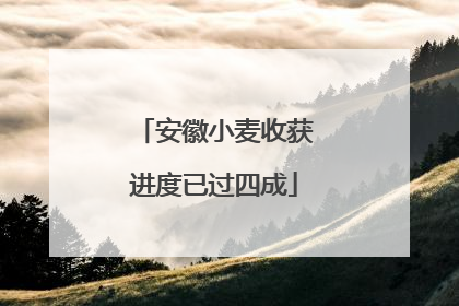 安徽小麦收获进度已过四成