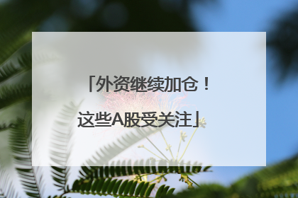 外资继续加仓！这些A股受关注