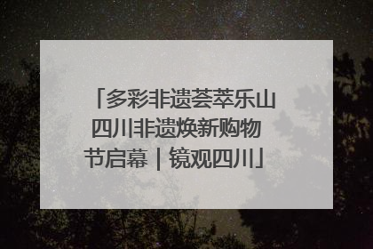 多彩非遗荟萃乐山 四川非遗焕新购物节启幕｜镜观四川