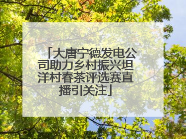 大唐宁德发电公司助力乡村振兴坦洋村春茶评选赛直播引关注