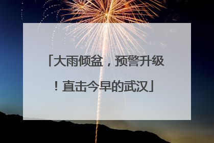 大雨倾盆，预警升级！直击今早的武汉