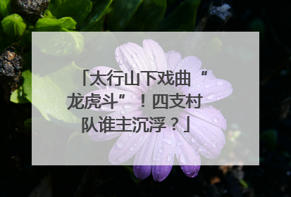 太行山下戏曲“龙虎斗”！四支村队谁主沉浮？