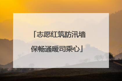 志愿红筑防汛墙 保畅通暖司乘心