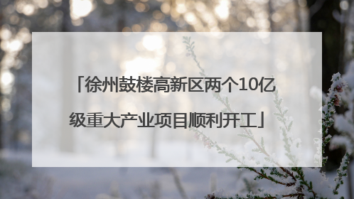 徐州鼓楼高新区两个10亿级重大产业项目顺利开工