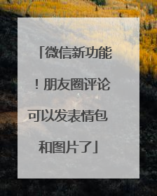 微信新功能！朋友圈评论可以发表情包和图片了