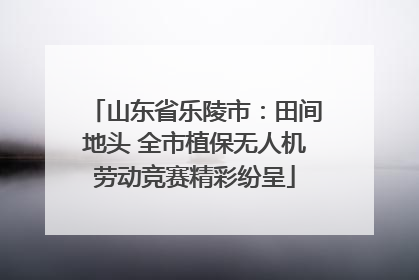 山东省乐陵市：田间地头 全市植保无人机劳动竞赛精彩纷呈