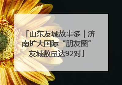 山东友城故事多｜济南扩大国际“朋友圈”友城数量达92对