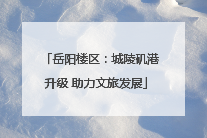 岳阳楼区：城陵矶港升级 助力文旅发展