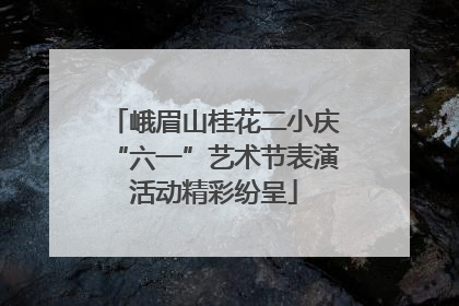 峨眉山桂花二小庆“六一”艺术节表演活动精彩纷呈