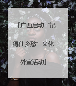 广西启动“记得住乡愁”文化外宣活动