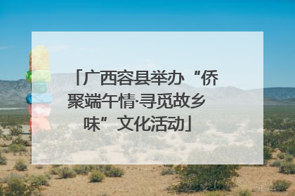 广西容县举办“侨聚端午情·寻觅故乡味”文化活动
