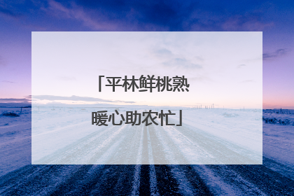 平林鲜桃熟 暖心助农忙