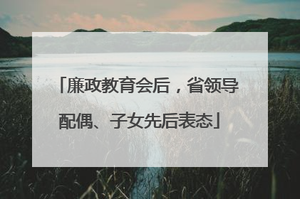 廉政教育会后，省领导配偶、子女先后表态