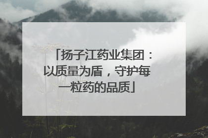 扬子江药业集团：以质量为盾，守护每一粒药的品质