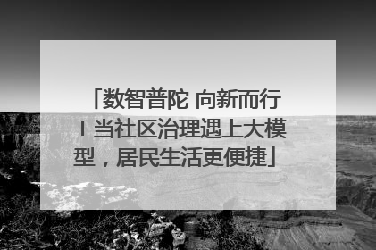 数智普陀 向新而行〡当社区治理遇上大模型，居民生活更便捷