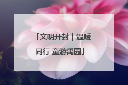 文明开封｜温暖同行 童游禹园