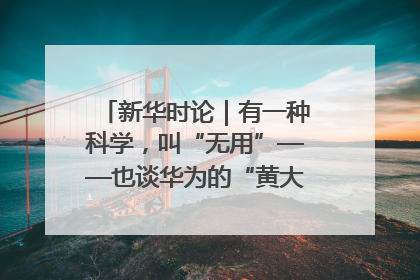 新华时论｜有一种科学，叫“无用”——也谈华为的“黄大年茶思屋”