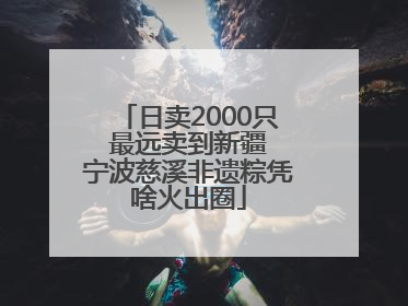 日卖2000只 最远卖到新疆 宁波慈溪非遗粽凭啥火出圈